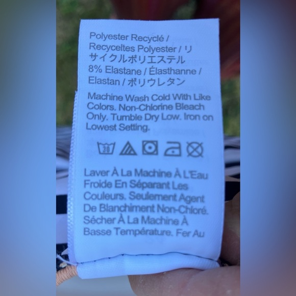 NWT J. Crew Navy and White Striped One-Piece Halter Swimsuit with Skirt Size 24 - Picture 10 of 10